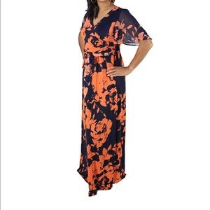 Navy and Orange Maxi